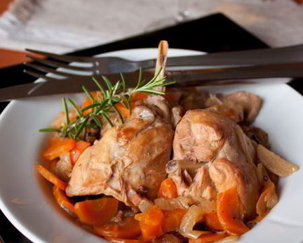 Лимонное рагу из кролика