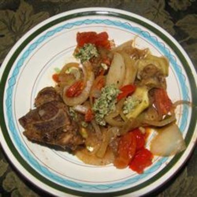 Овощное рагу с бараниной