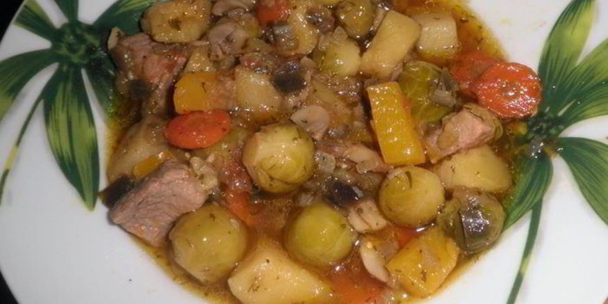 Рецепт овощного рагу с брюссельской капустой