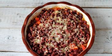 овощное рагу с фаршем в духовке