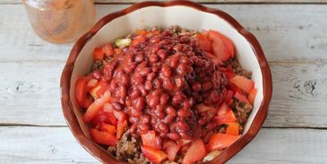 овощное рагу с фаршем в духовке