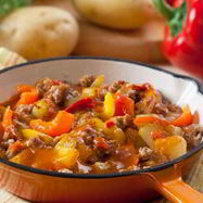 Рецепт Овощного рагу с фаршем в сливках