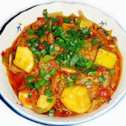 Овощное рагу с грибами, кабачками и баклажанами