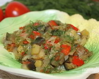 Овощное рагу с капустой в мультиварке