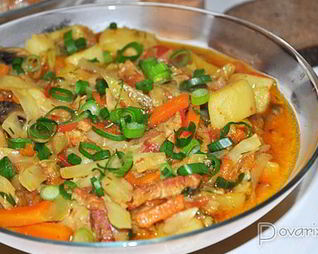 Овощное рагу с капустой