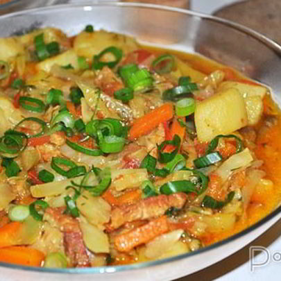 Овощное рагу с капустой