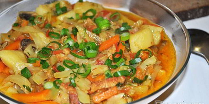 Рецепт овощного рагу с капустой