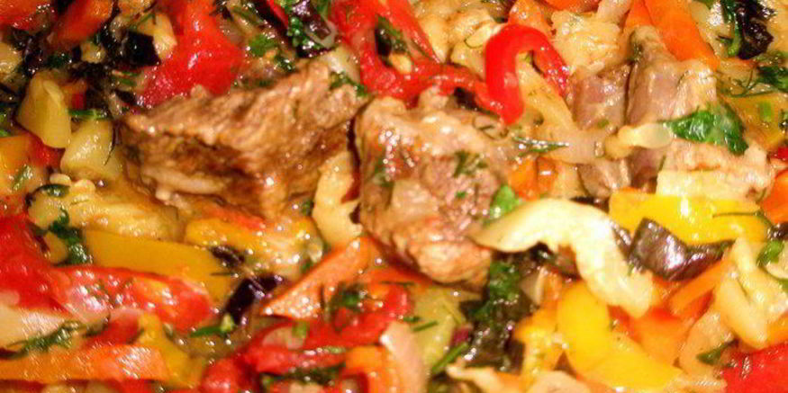 Рецепт овощного рагу с телятиной