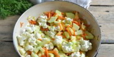 овощное рагу с цветной капустой и кабачками