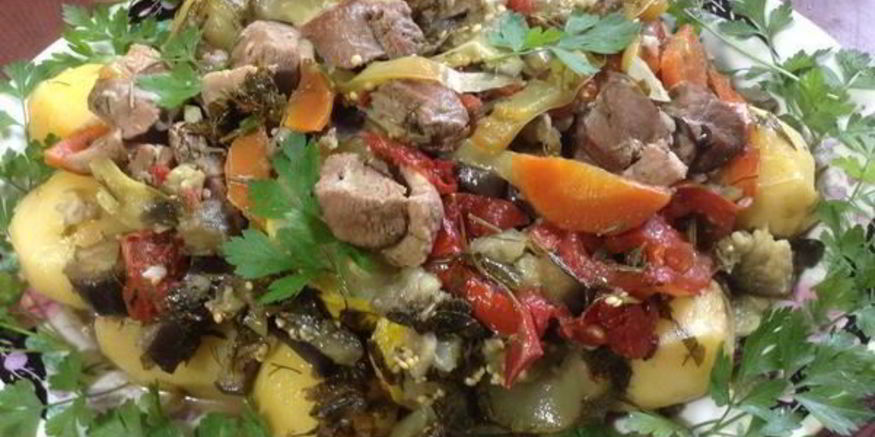 Рецепт овощного рагу с уткой дамлама