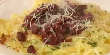 паста с рагу из дичи