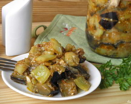 Рагу из баклажанов на зиму