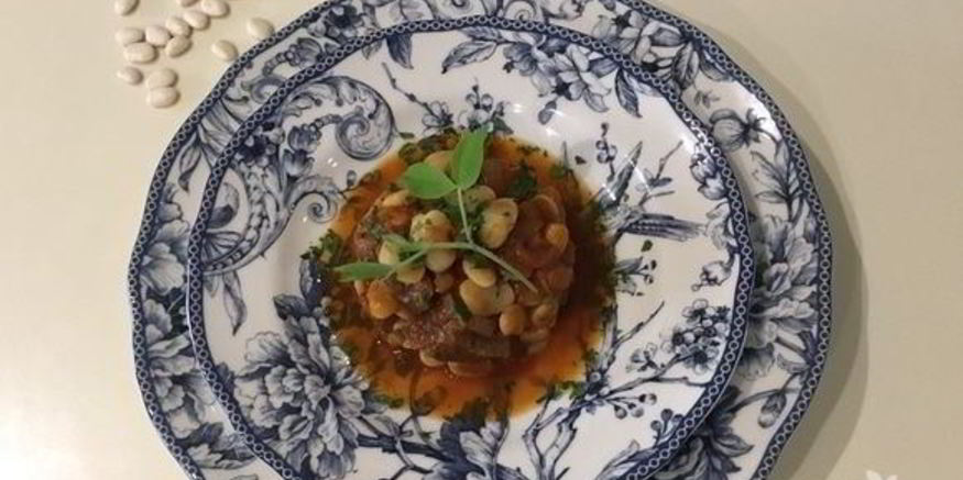 Рецепт рагу из белой фасоли с говядиной и травами