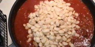 рагу из белой фасоли с говядиной и травами