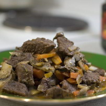 Рагу из говядины с грибами
