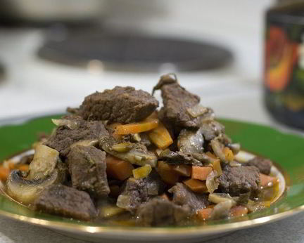 Рагу из говядины с грибами