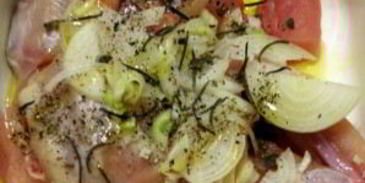 рагу из маринованного кролика с овощами и грибами