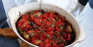 рагу из маринованного кролика с овощами и грибами