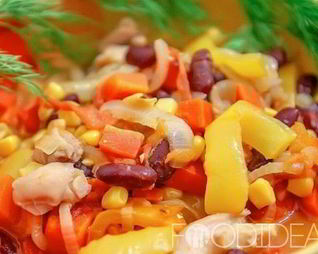 Рагу из овощей с курицей