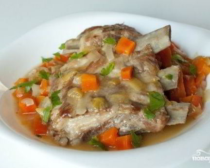 Рагу из ребрышек с овощами