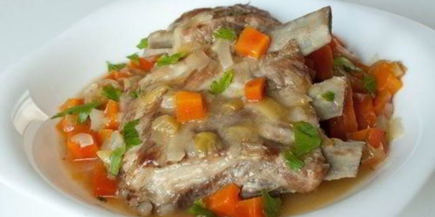 Рецепт рагу из ребрышек с овощами