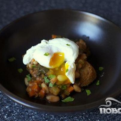 Рагу с фасолью и мангольдом