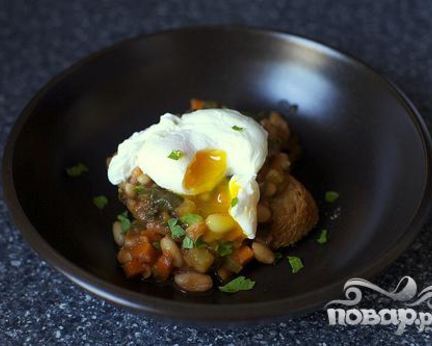 Рагу с фасолью и мангольдом