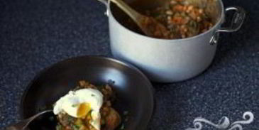 рагу с фасолью и мангольдом