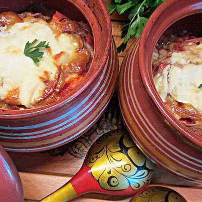 Рыбное рагу в горшочках