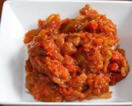 Простой рататуй с баклажанами