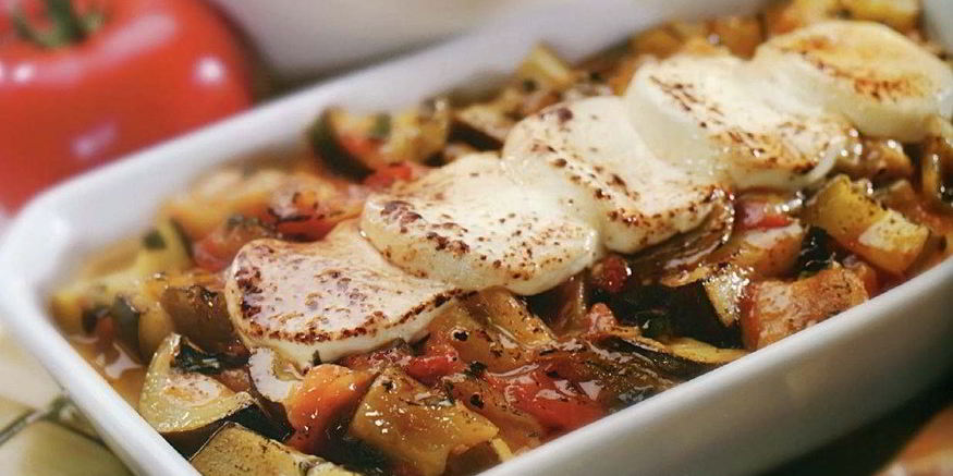 Рецепт рататуя из баклажанов, томатов и сыра