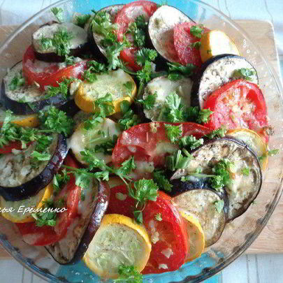 Рататуй из запеченных овощей