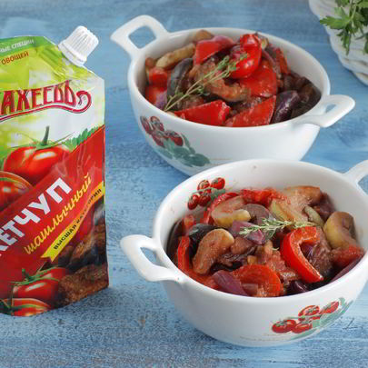 Рататуй на сковороде