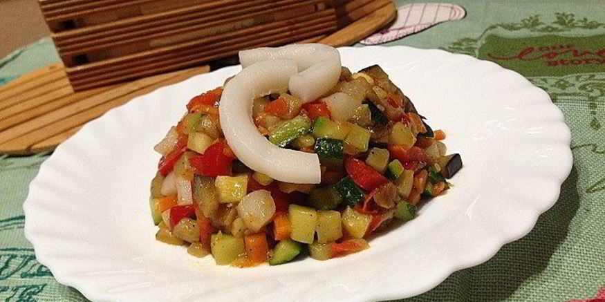 Рецепт рататуя с кальмарами