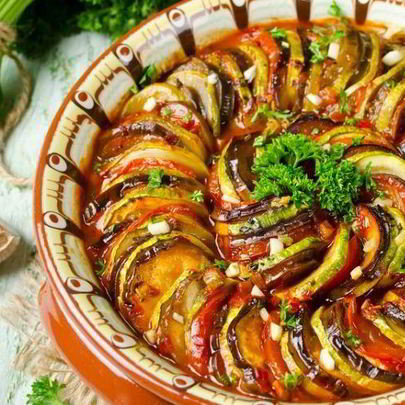 Рататуй с моцареллой