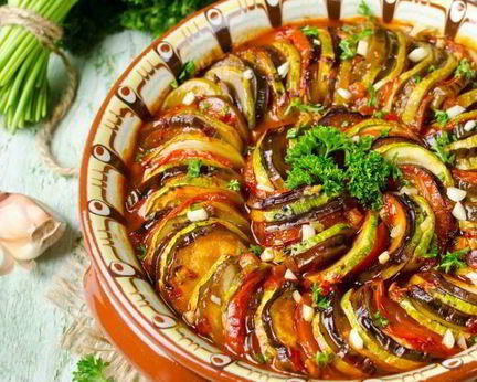 Рататуй с моцареллой