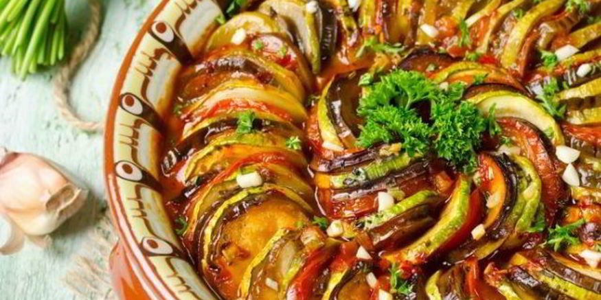 Рецепт рататуя с моцареллой