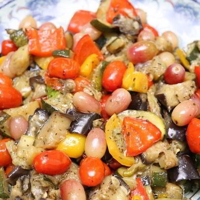 Рататуй с виноградом