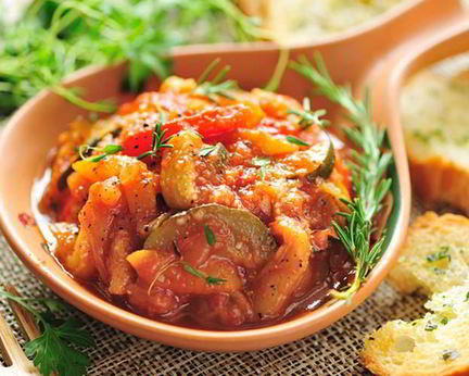 Рататуй с жареной индейкой