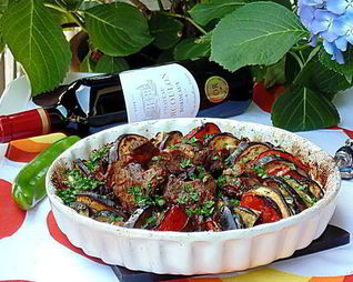 Запеченные овощи Рататуй с острой телятиной