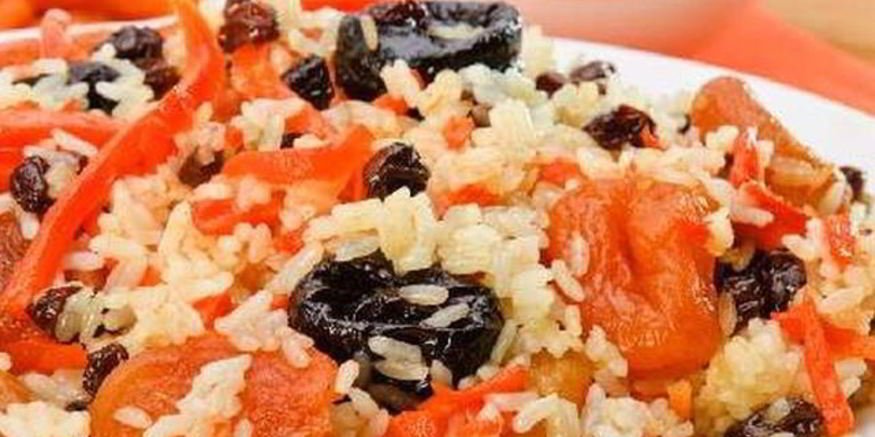 Рецепт овощного ризотто с сухофруктами