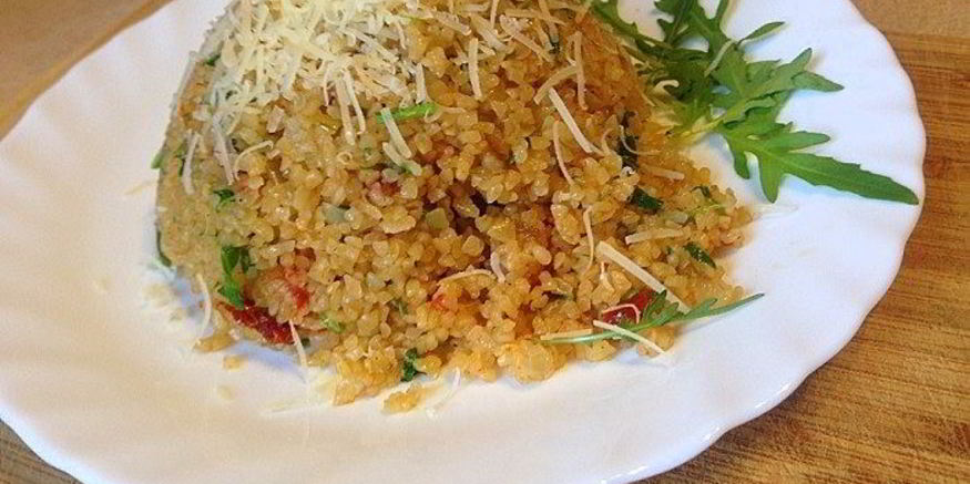 Рецепт ризотто из булгура с рукколой