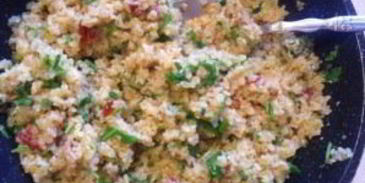 ризотто из булгура с рукколой