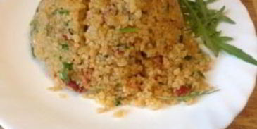 ризотто из булгура с рукколой