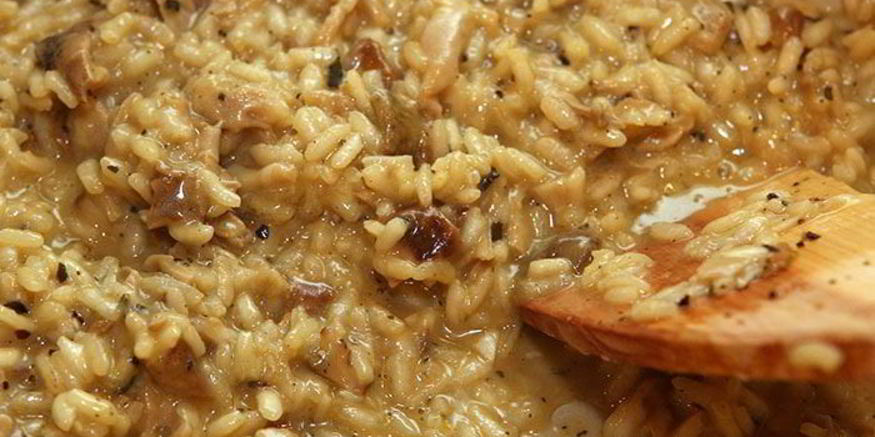 Рецепт ризотто с белыми грибами и апельсинами