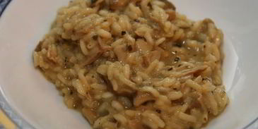 ризотто с белыми грибами и апельсинами