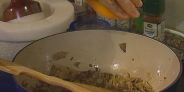 ризотто с белыми грибами и апельсинами