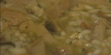 ризотто с белыми грибами и апельсинами