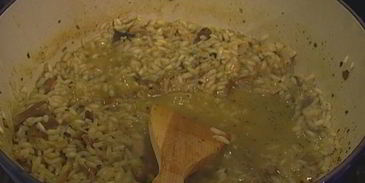 ризотто с белыми грибами и апельсинами