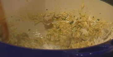 ризотто с белыми грибами и апельсинами